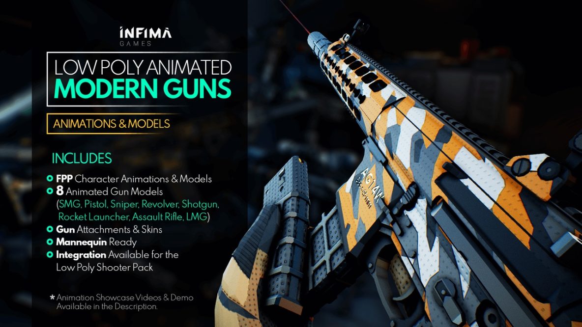 Vip Low Poly Low Poly Animated – Modern Guns Pack 5.3 VIP - Unreal