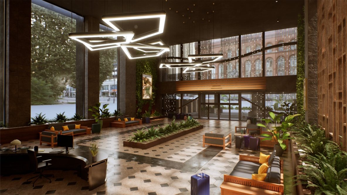 Hotel Lobby Environment ( Motel Lobby Lounge Reception ) 5.6 VIP - Unreal